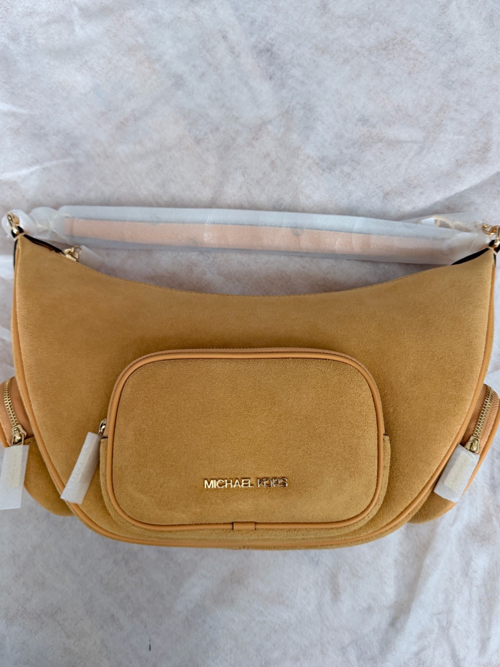 Michael Kors Merritt Medium Suede Convertible Shoulder Bag
